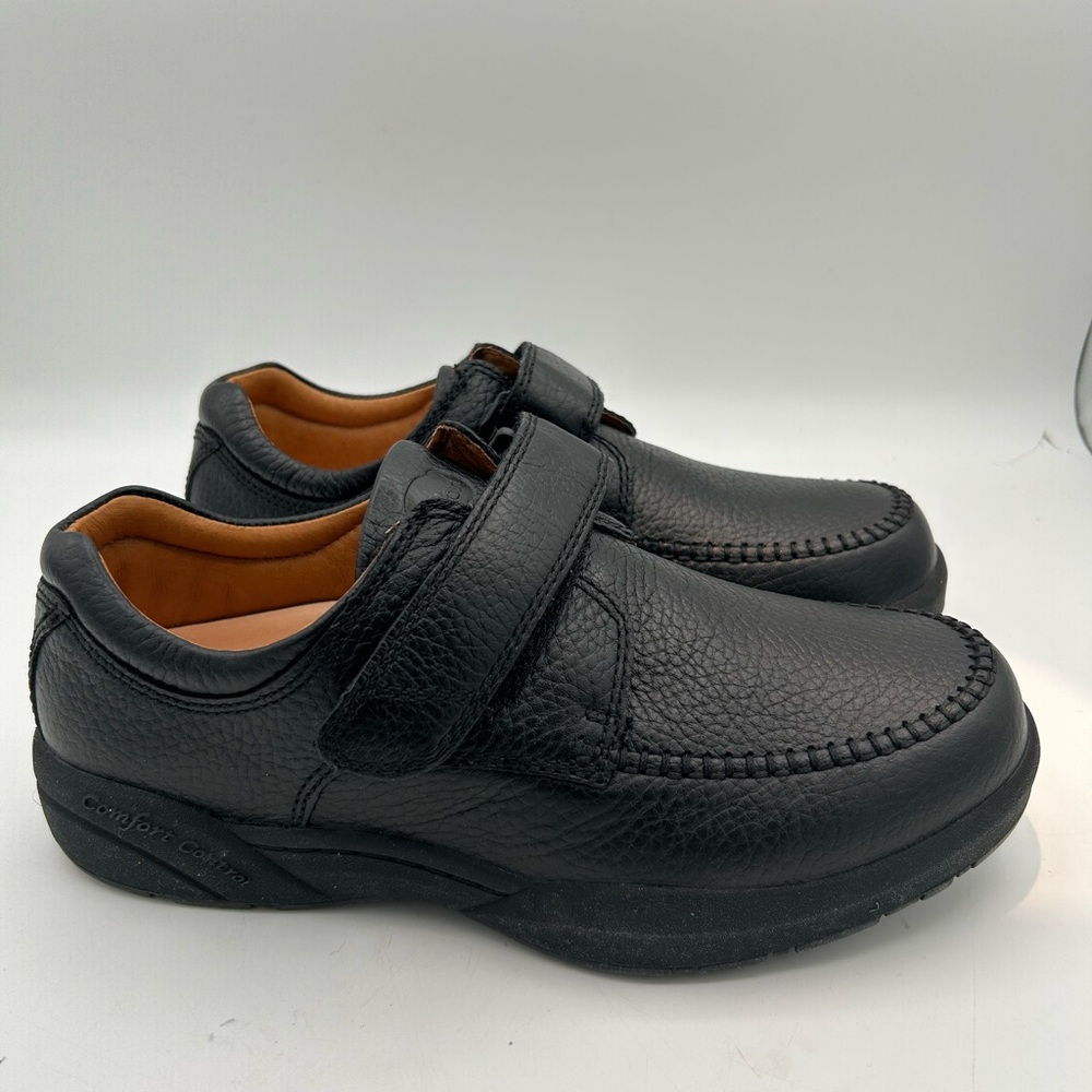 Dr. Comfort Scott Men’s Size 7.5W Wide Elegant Black Leather Men's Loafers Shoes